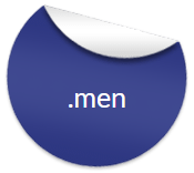 men 도메인 extension logo